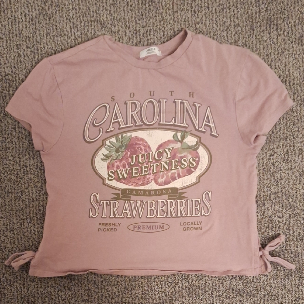 Ardene Pink Graphic Crop Top